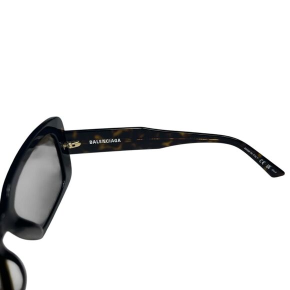 NWOT Balenciaga BB0048S Havana Tortoise Shell Rectangle Square Sunglasses - Picture 6 of 8